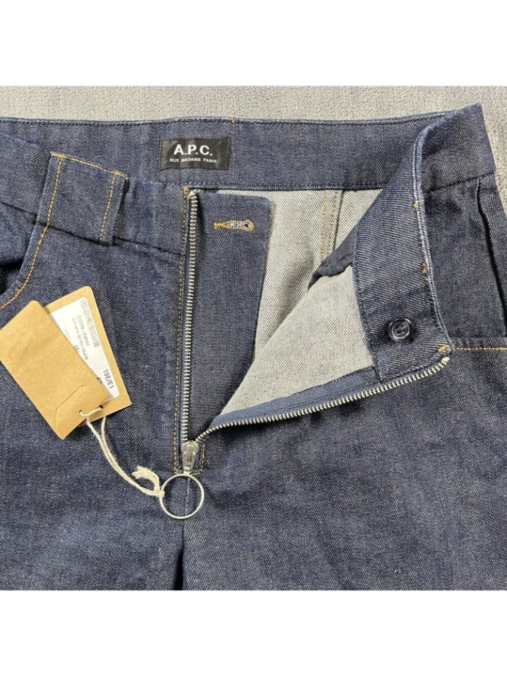 A.P.C. Denim FR Jeans Women's Size 42EU (US 12) Anna Indigo Delave Zipper Front - Picture 4 of 11